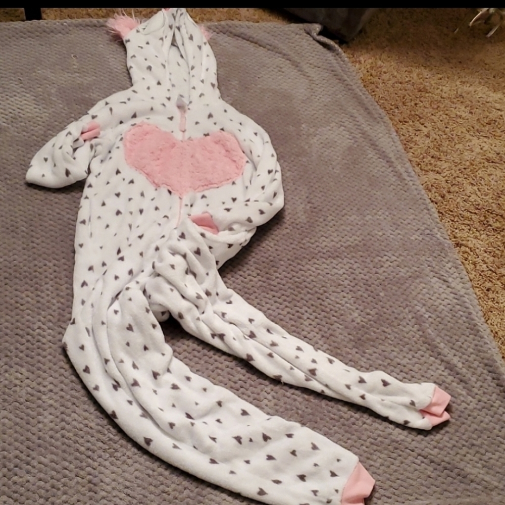 Pink and White hooded Owl Onesie